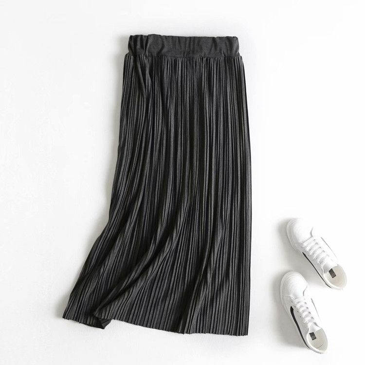 Γυναικεία μακρύ πλισέ φούστα σε τέσσερα χρώματα