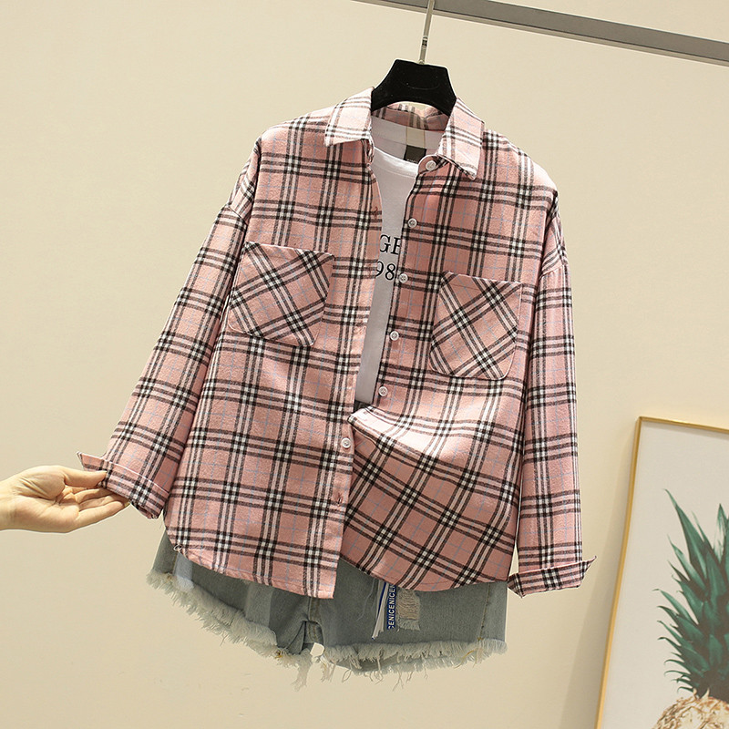 Camasa casual de dama model nou cu guler clasic in galben, roz si albastru