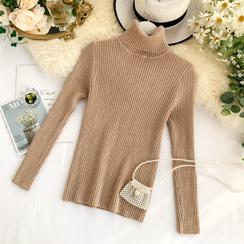 Pulover de dama casual cu guler inalt si nasturi in mai multe culori