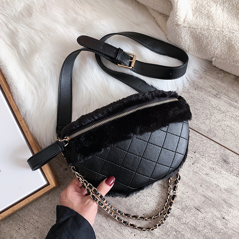 Geanta de dama cu puf si fermoar in mai multe culori