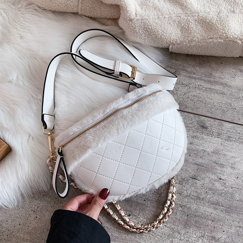 Geanta de dama cu puf si fermoar in mai multe culori