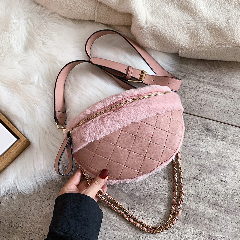 Geanta de dama cu puf si fermoar in mai multe culori