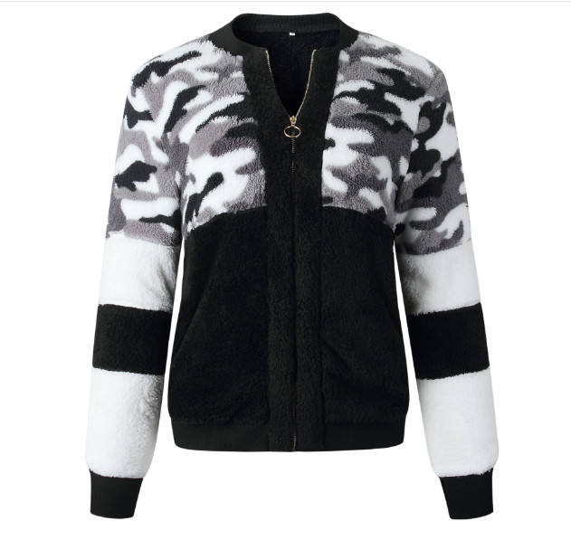 Καθημερινό χειμωνιάτικο φούτερ με φερμουάρ σε δύο χρώματα