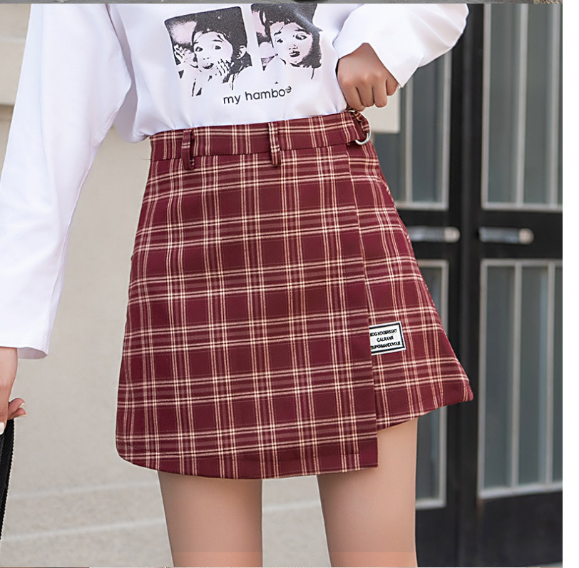 Κομψή γυναικεία καρό φούστα  σε διάφορα χρώματα