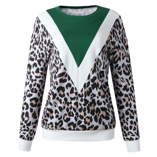 Pulover de dama in doua culori cu animal print