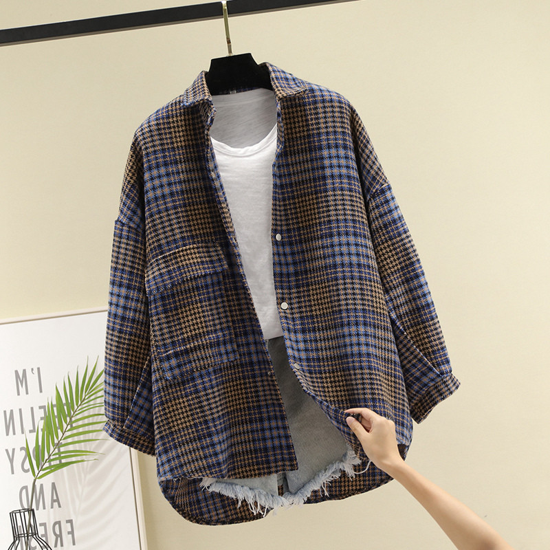 Camasa de dama model nou in albastru si maro