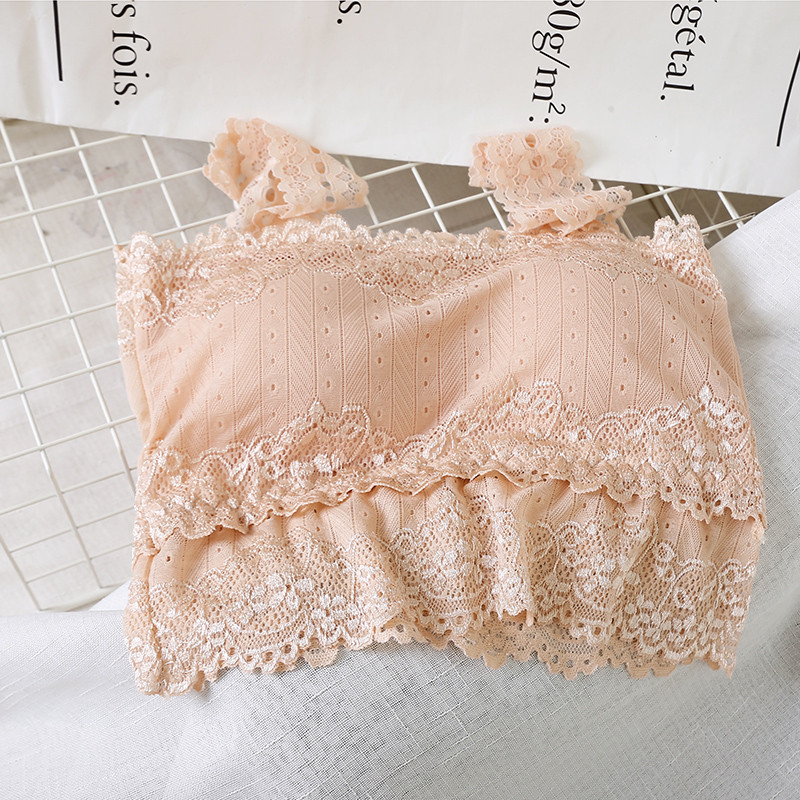 Bustiera de dama zilnica cu bretele late si dantela in mai multe culori