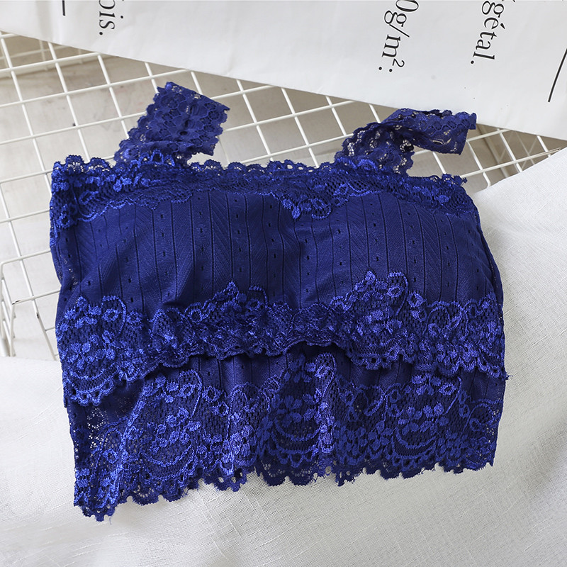 Bustiera de dama zilnica cu bretele late si dantela in mai multe culori