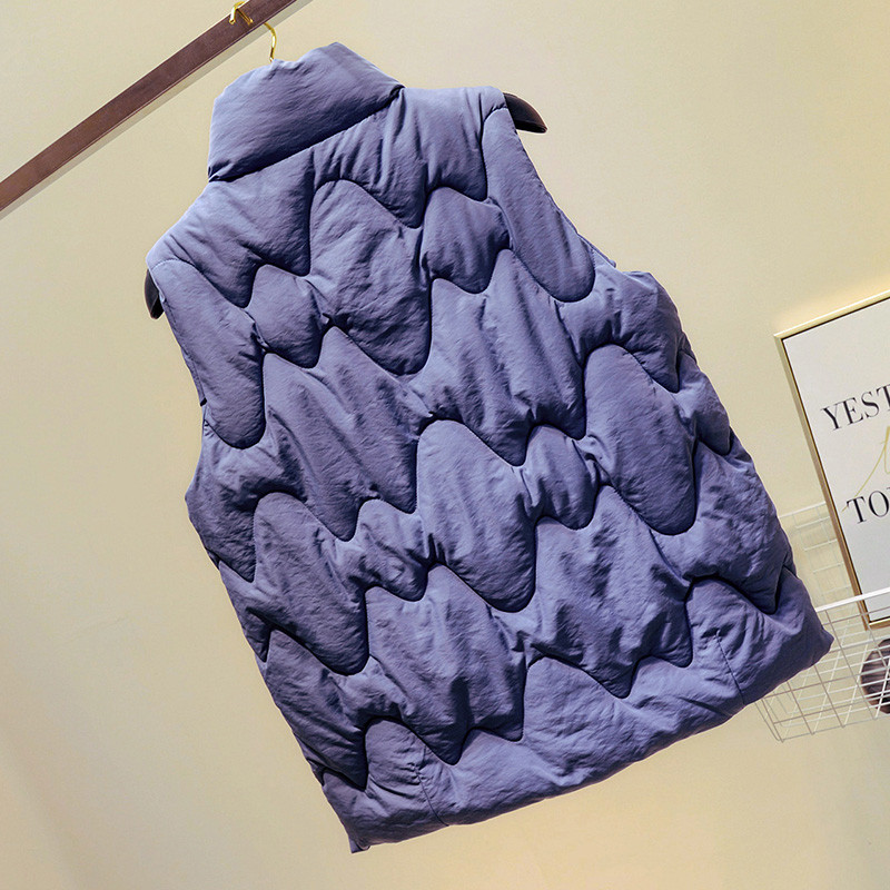 Alkalmi női mellény magas gallérral és cipzárral négy színben