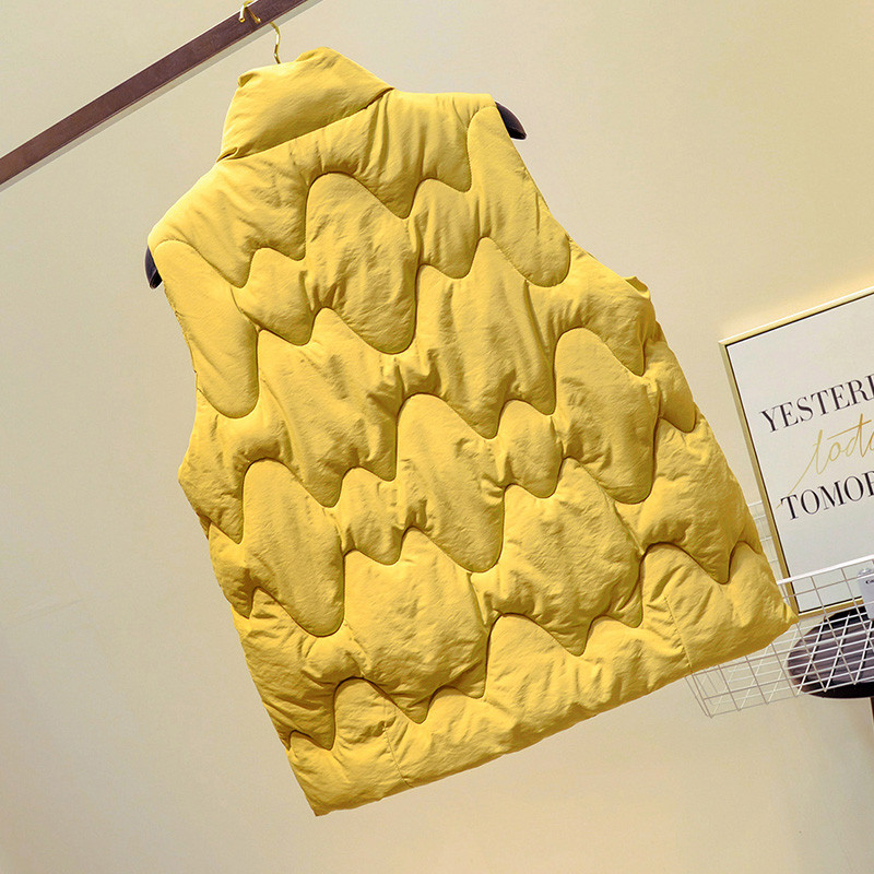 Alkalmi női mellény magas gallérral és cipzárral négy színben