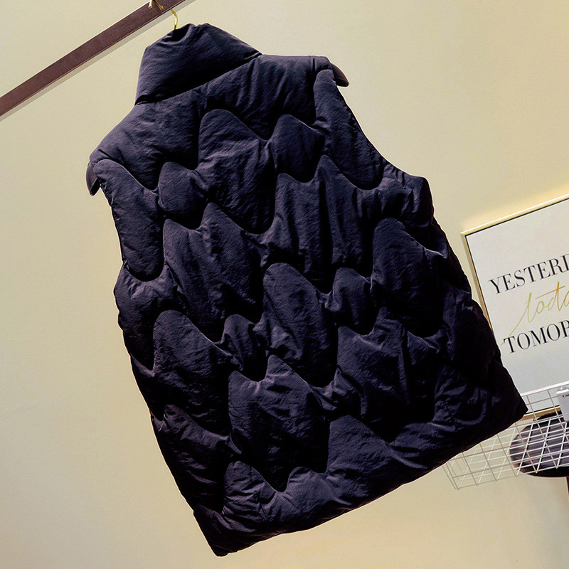 Alkalmi női mellény magas gallérral és cipzárral négy színben