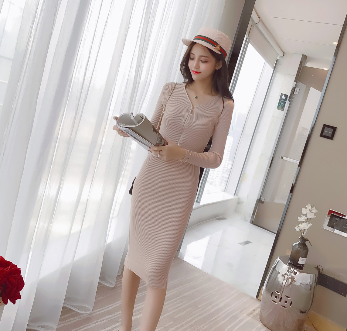 Rochie moderna de dama - model montat in trei culori