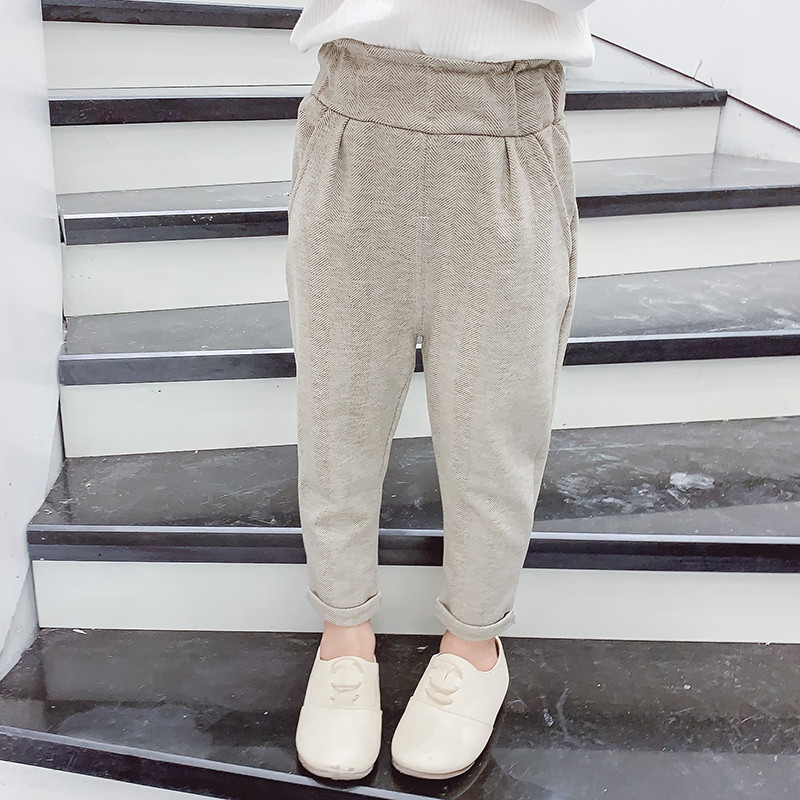 Casual παιδικλα παντελόνια με δύο τσέπες για κορίτσια