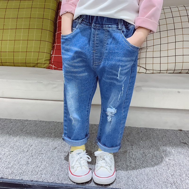 Blugi de copii actuali cu buzunare pentru fete