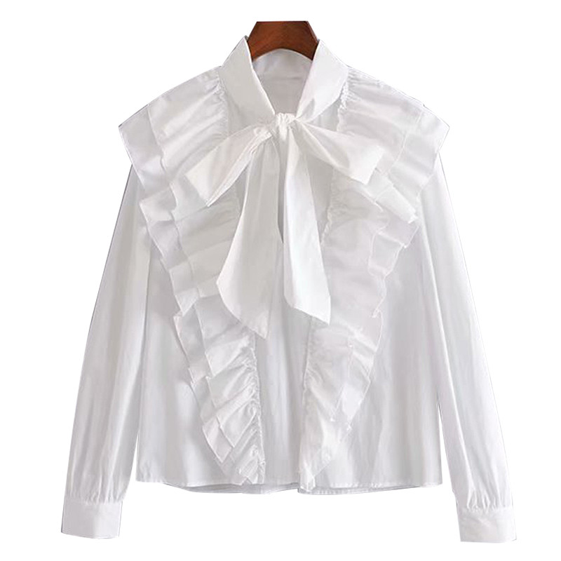 Κομψό γυναικείο πουκάμισο σε λευκό χρώμα με κολάρο