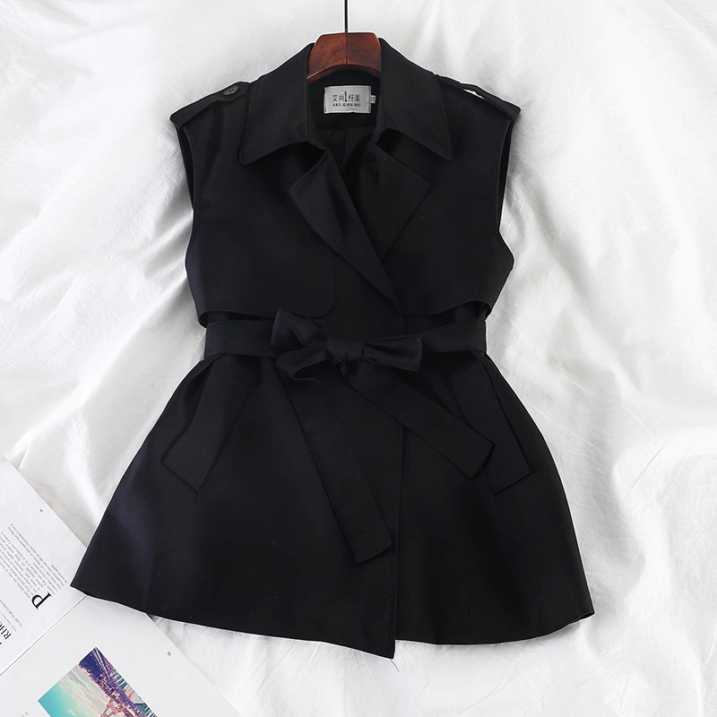 Stílusos női mellény zsebekkel és övvel több színben