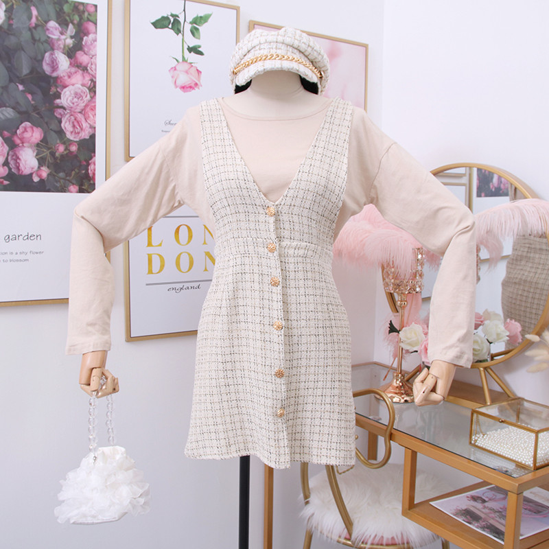 Rochie moderna de dama cu decolteu spitz + bluza in doua culori