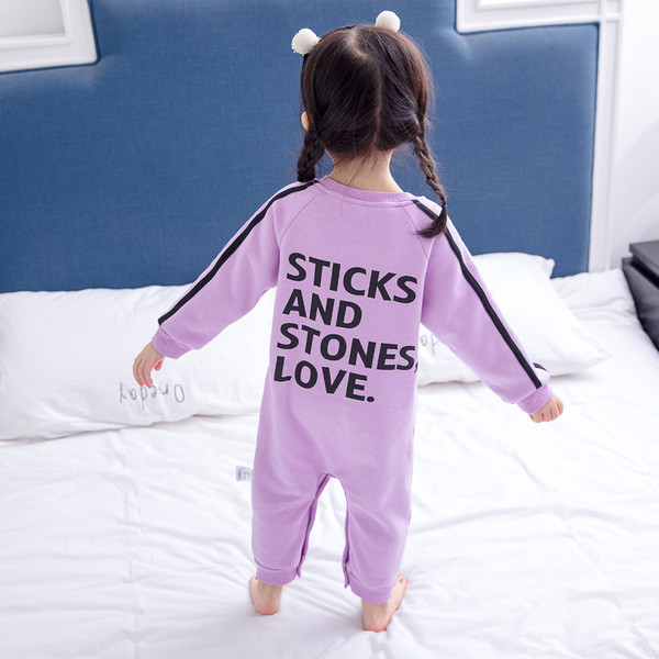 Παιδική πιτζάμες με τσέπες και γράμματα-για κορίτσια