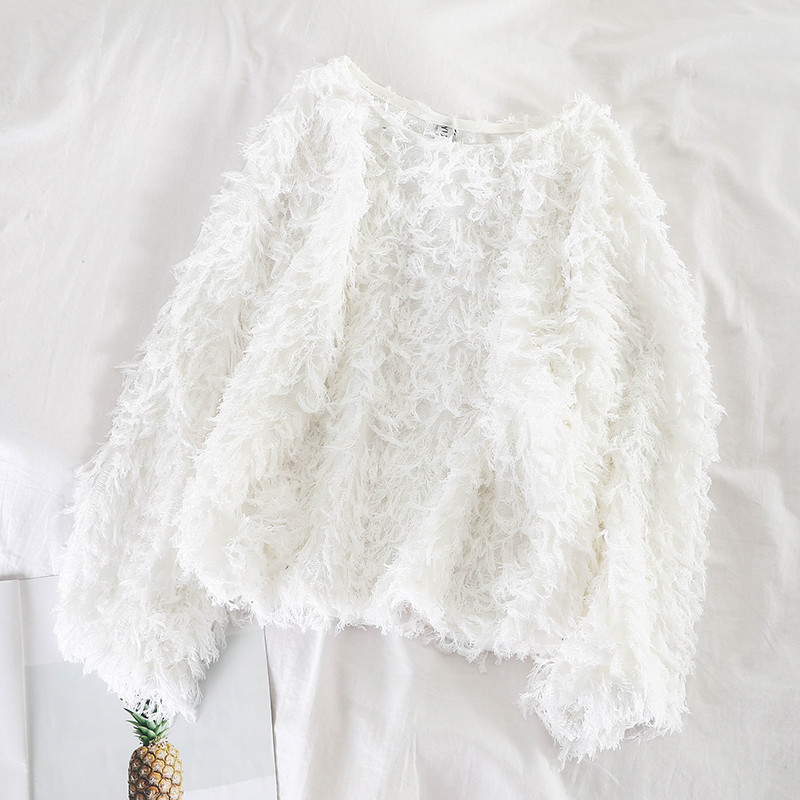 Pulover de dama modern in negru, verde si alb