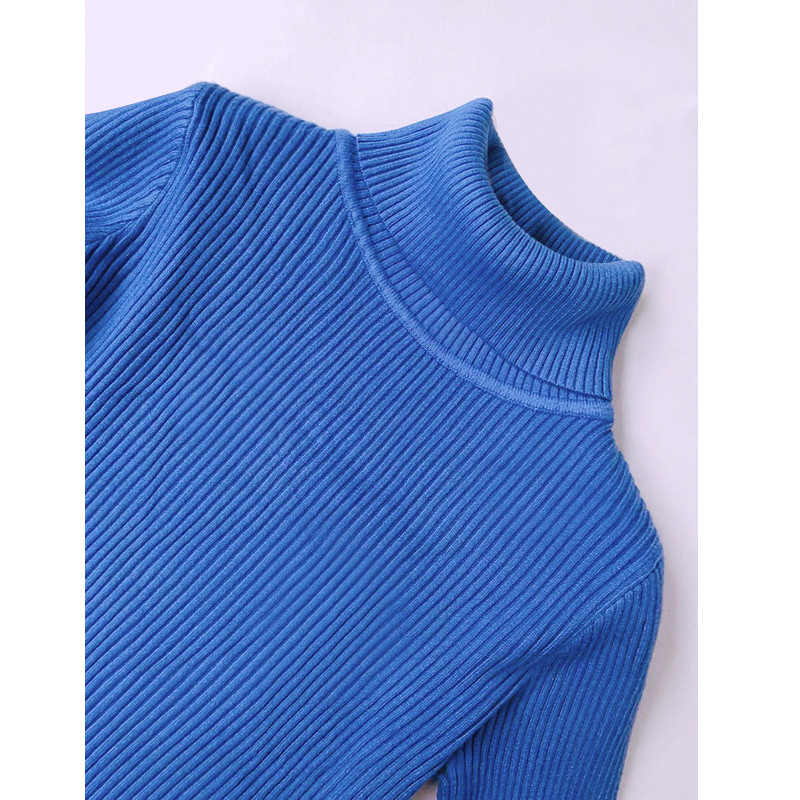 Új modell korszerű női pulóver magas gallérral több színben