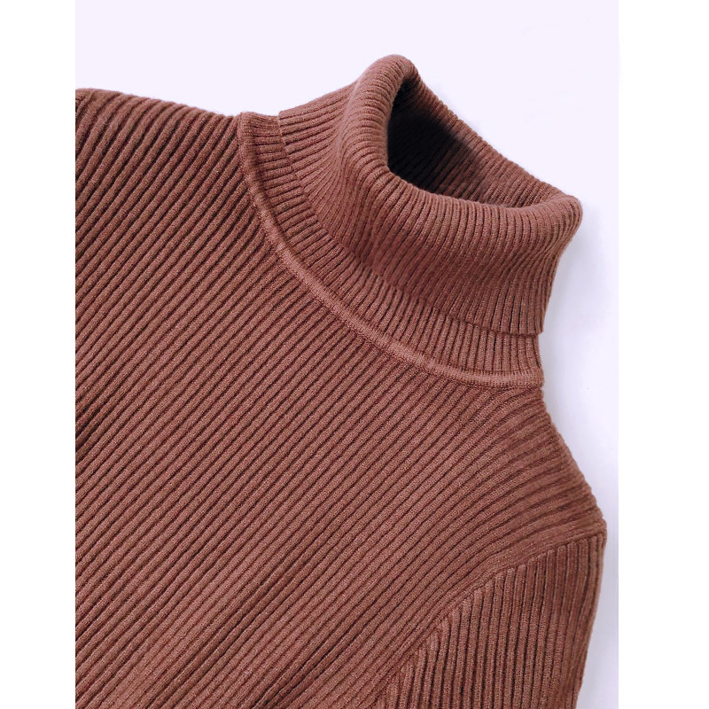 Új modell korszerű női pulóver magas gallérral több színben