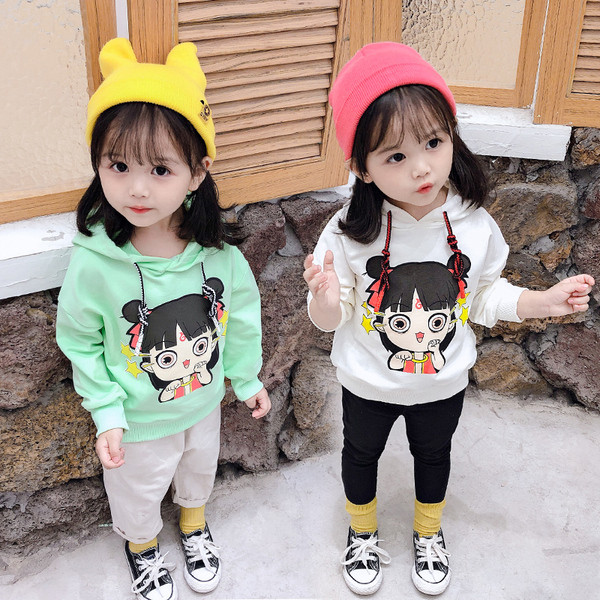 Детска блуза за момичета в два цвята с апликация и връзки