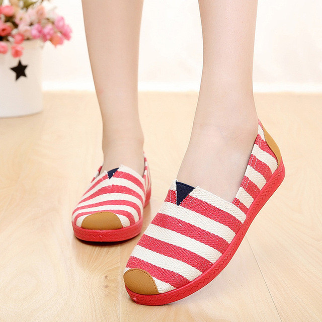 Pantofi casual dama in rosu si albastru