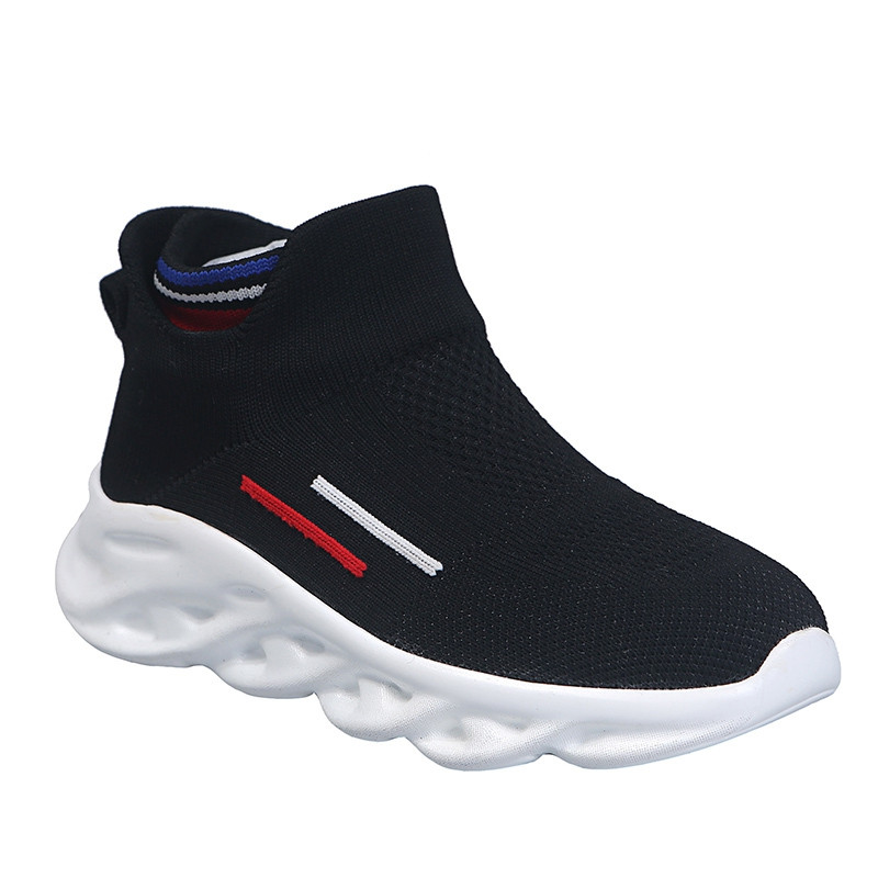 Tenisi casual dama fara inchidere in negru si bej