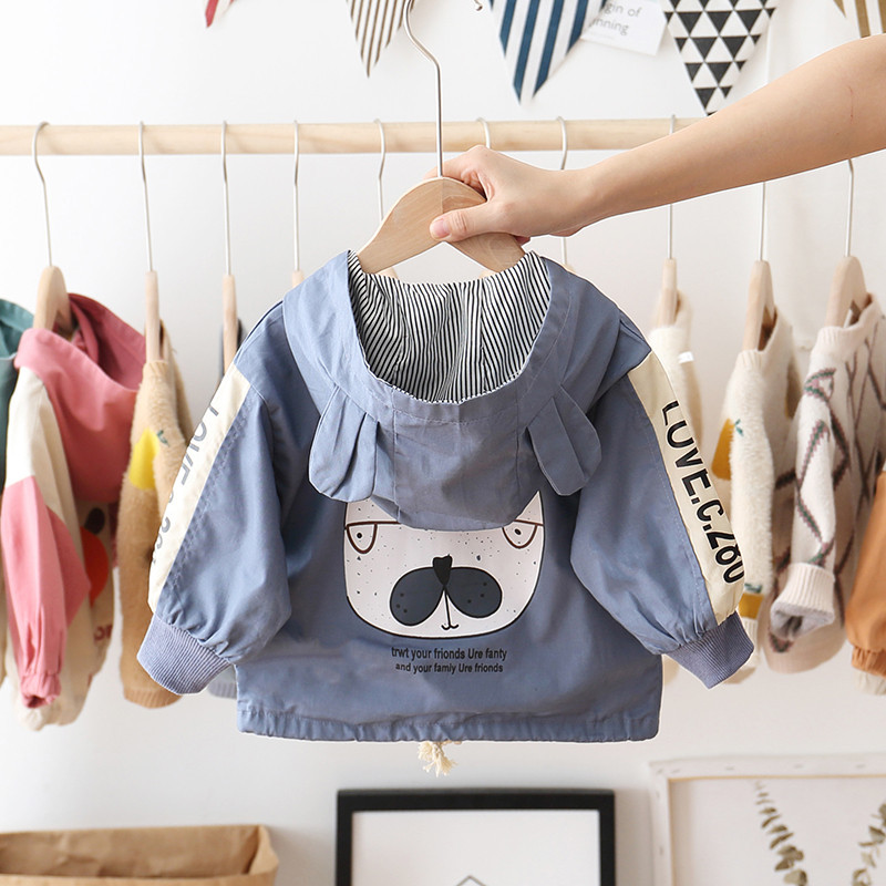 Geaca zilnica pentru copii cu aplicatie in trei culori pentru baieti si fete