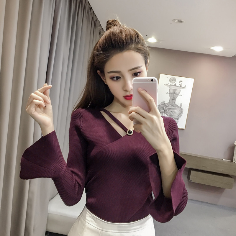 Bluză de damă de ultimă generație cu mâneci lotus în trei culori