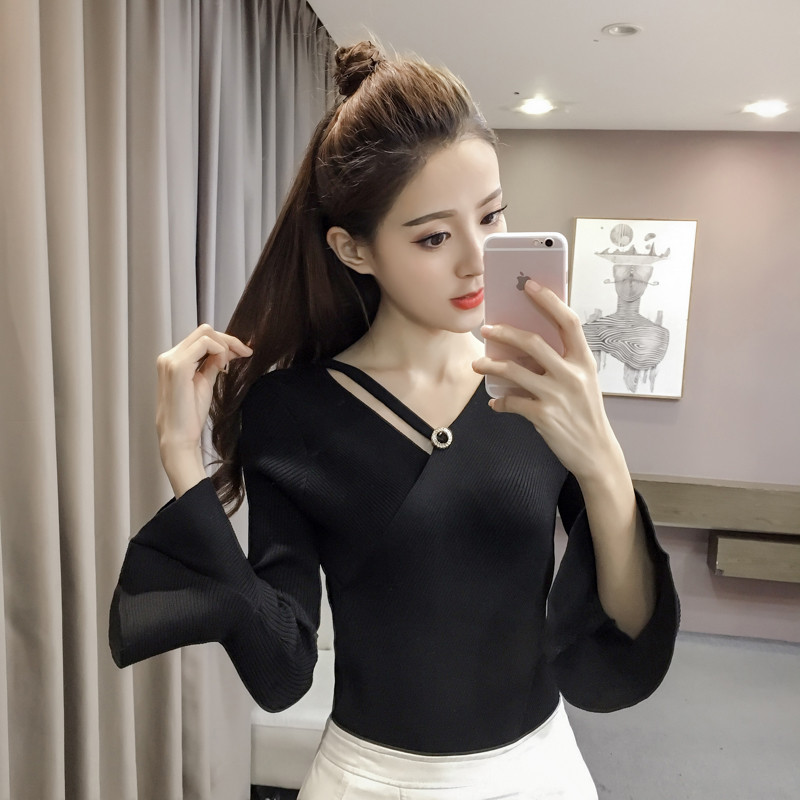 Bluză de damă de ultimă generație cu mâneci lotus în trei culori