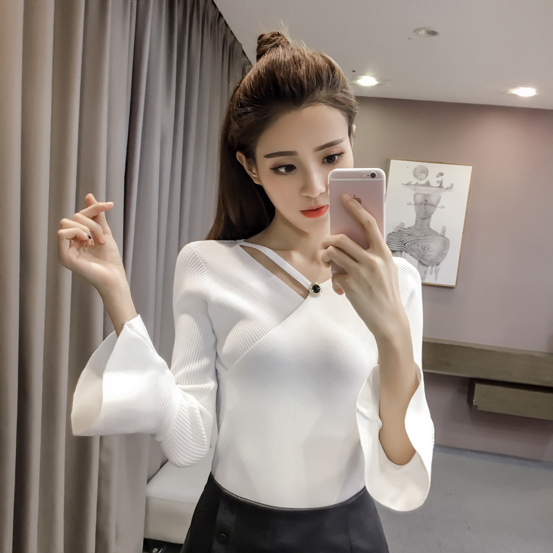 Bluză de damă de ultimă generație cu mâneci lotus în trei culori