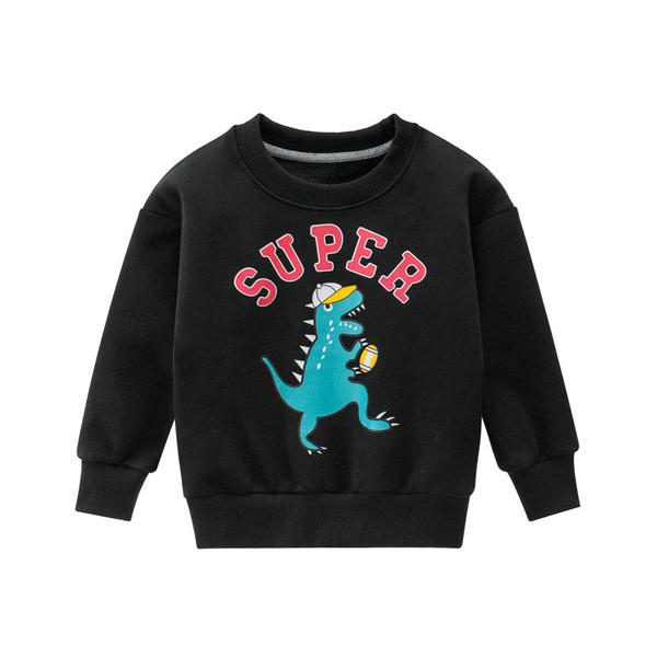 Καθημερινή παιδική μπλούζα σε μαύρο χρώμα με εφαρμογή για αγόρια