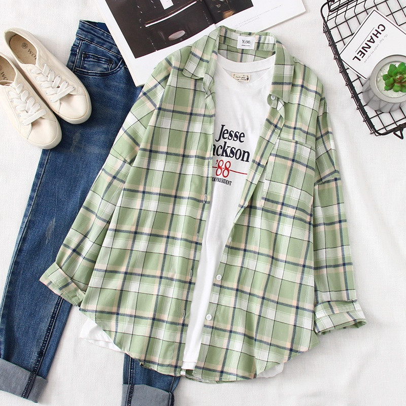 Cămașă modernă de damă cu guler și buzunar clasic în trei culori