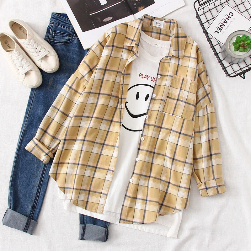 Cămașă modernă de damă cu guler și buzunar clasic în trei culori