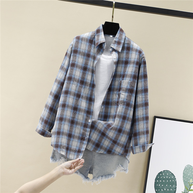 Casual γυναικείο  καρό πουκάμισο σε διάφορα χρώματα