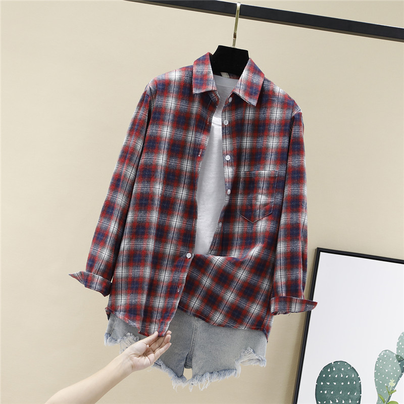 Casual γυναικείο  καρό πουκάμισο σε διάφορα χρώματα
