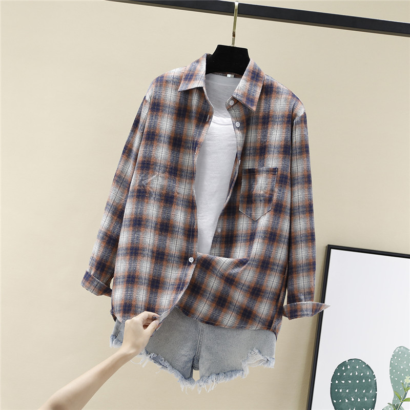 Casual γυναικείο  καρό πουκάμισο σε διάφορα χρώματα