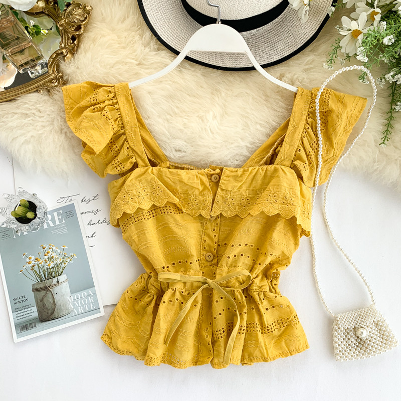 Maiou de zi cu zi pentru damă cu nasturi și cravate în diferite culori