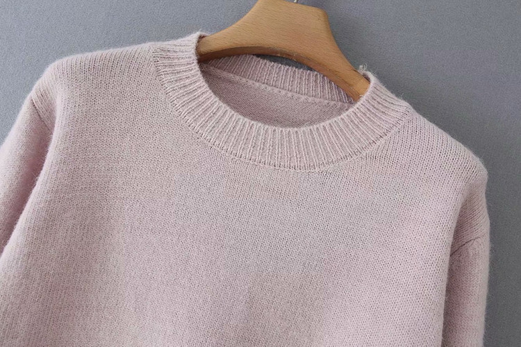 Pulover scurt de dama cu crapaturi si maneci lungi in doua culori