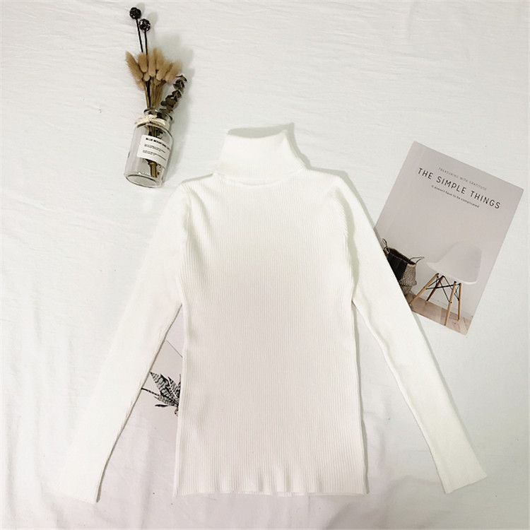 Pulover de dama modern cu guler inalt in mai multe culori