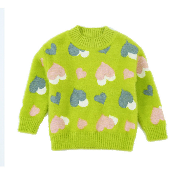 Актуален детски пуловер в три цвята за момичета