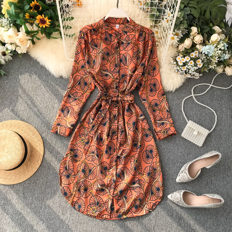 Rochie de dama casual tip camasa cu nasturi si cravate in mai multe culori