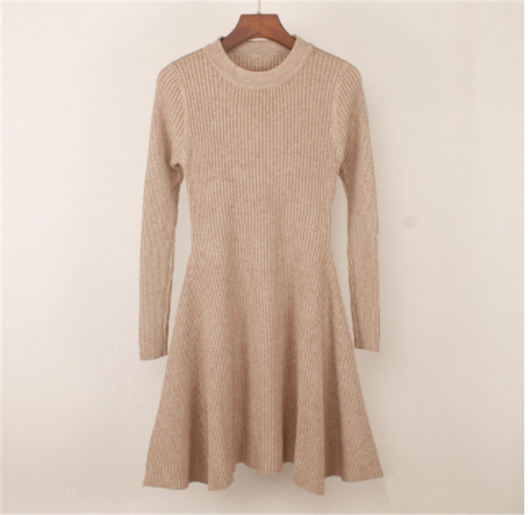 Rochie de dama de toamna cu maneci lungi in mai multe culori