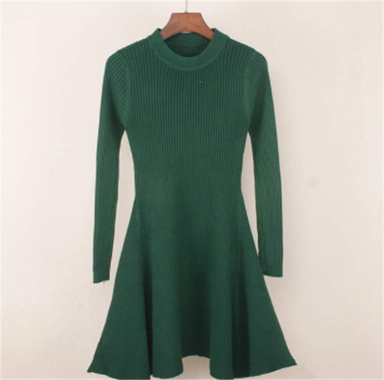 Rochie de dama de toamna cu maneci lungi in mai multe culori