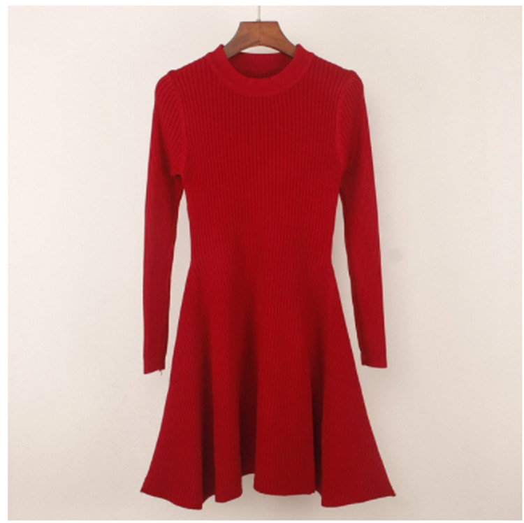 Rochie de dama de toamna cu maneci lungi in mai multe culori