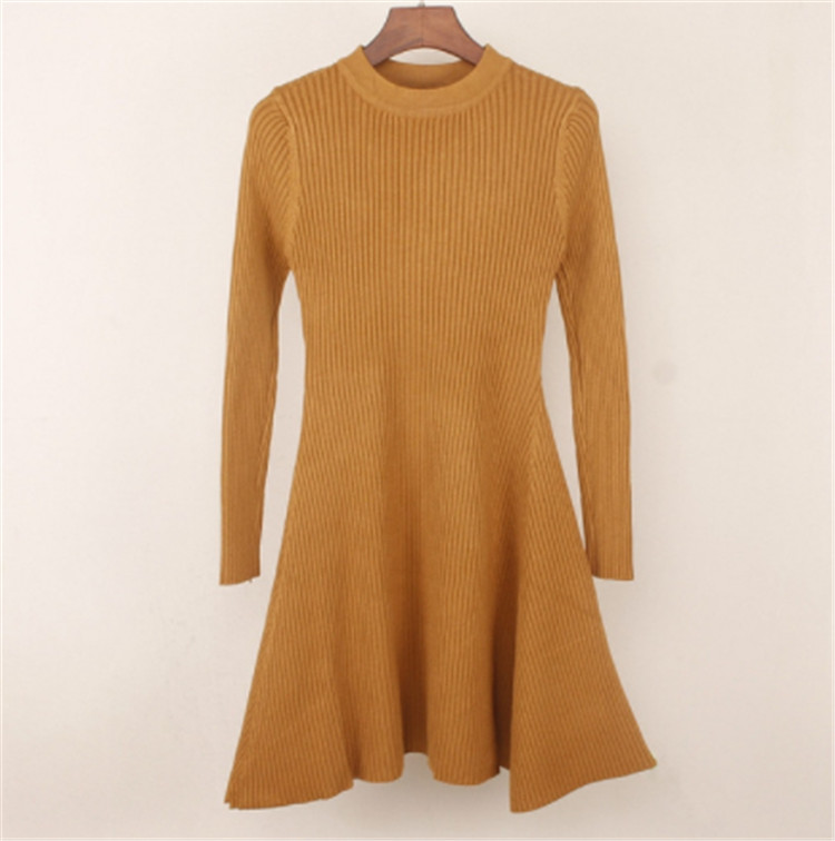 Rochie de dama de toamna cu maneci lungi in mai multe culori