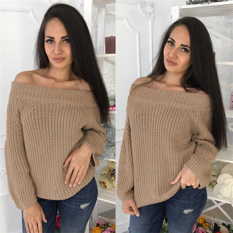 Μοντέρνο γυναικείο πουλόβερ με μανίκια πτώσης σε διάφορα χρώματα
