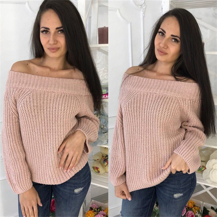 Μοντέρνο γυναικείο πουλόβερ με μανίκια πτώσης σε διάφορα χρώματα