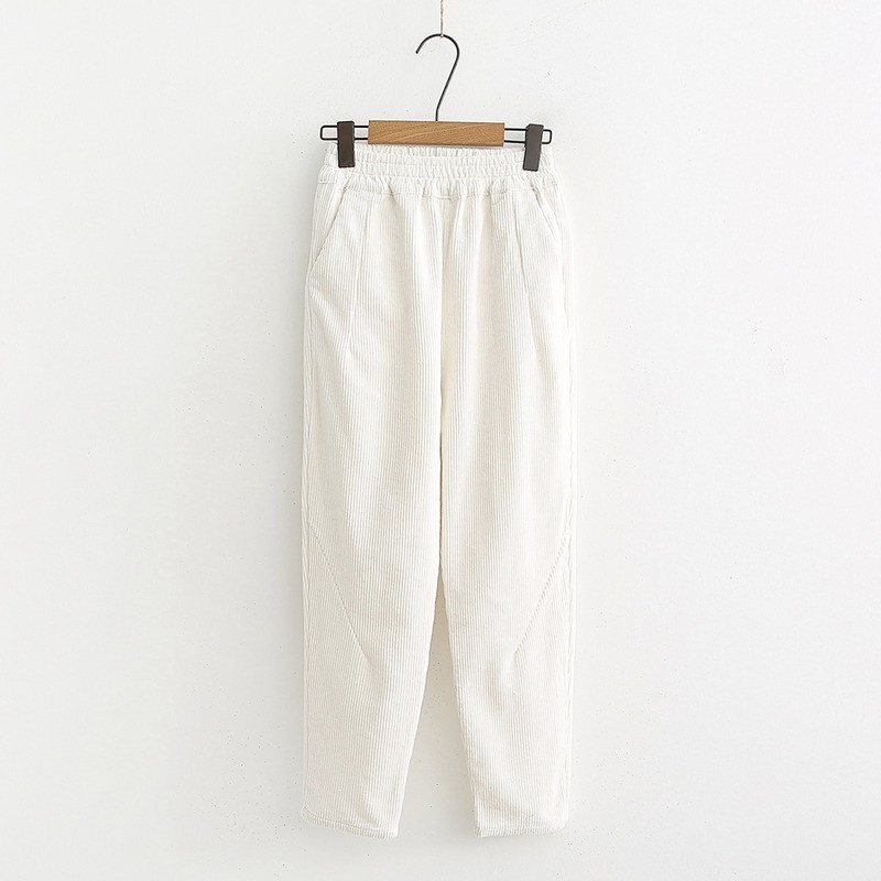 Pantaloni moderni de dama cu buzunare in alb, negru, roz si gri